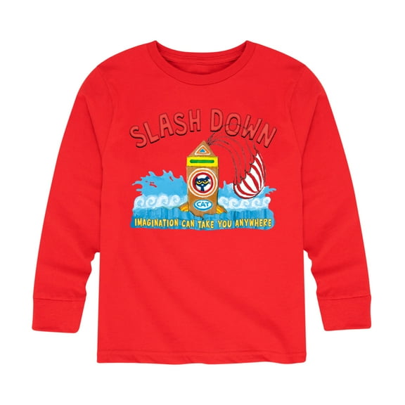 Pete The Cat - Splash Down - Toddler And Youth Long Sleeve Graphic T-Shirt