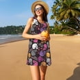 thumbnail image 3 of Lsque Halloween Skeleton Pattern Summer Dresses for Women – Sleeveless T-Shirt Swing Sundress, Perfect for the Beach and Casual Days, 3 of 7