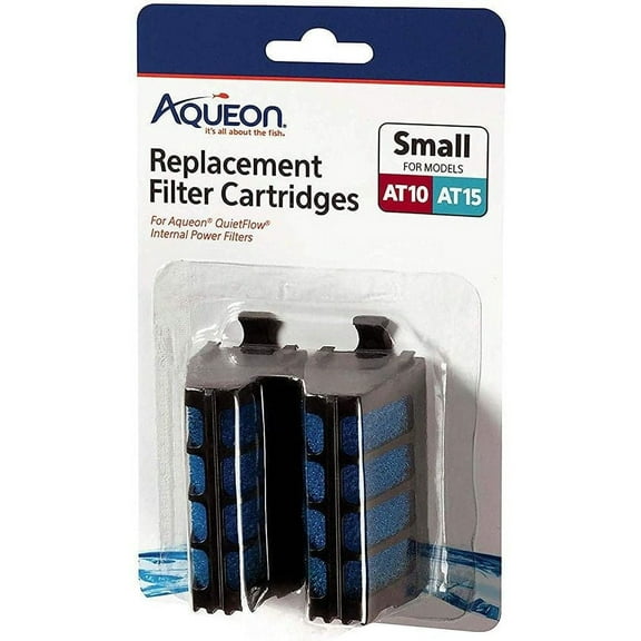 Aqueon Replacement Filter Cartridges for QuietFlow Filters [Aquarium, Filter Cartridges] Small - 2 Count