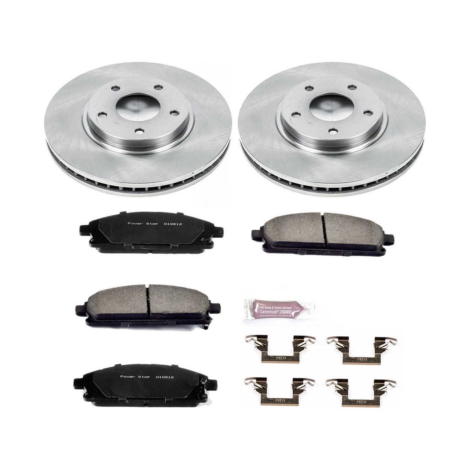Power Stop Front Stock Replacement Brake Pad and Rotor Kit KOE150