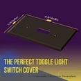 thumbnail image 3 of ENERLITES Toggle Light Switch Wall Plate, Gloss Finish, Size 1-Gang, Unbreakable Polycarbonate Thermoplastic, 8811-BR, Brown, Standard, 3 of 5