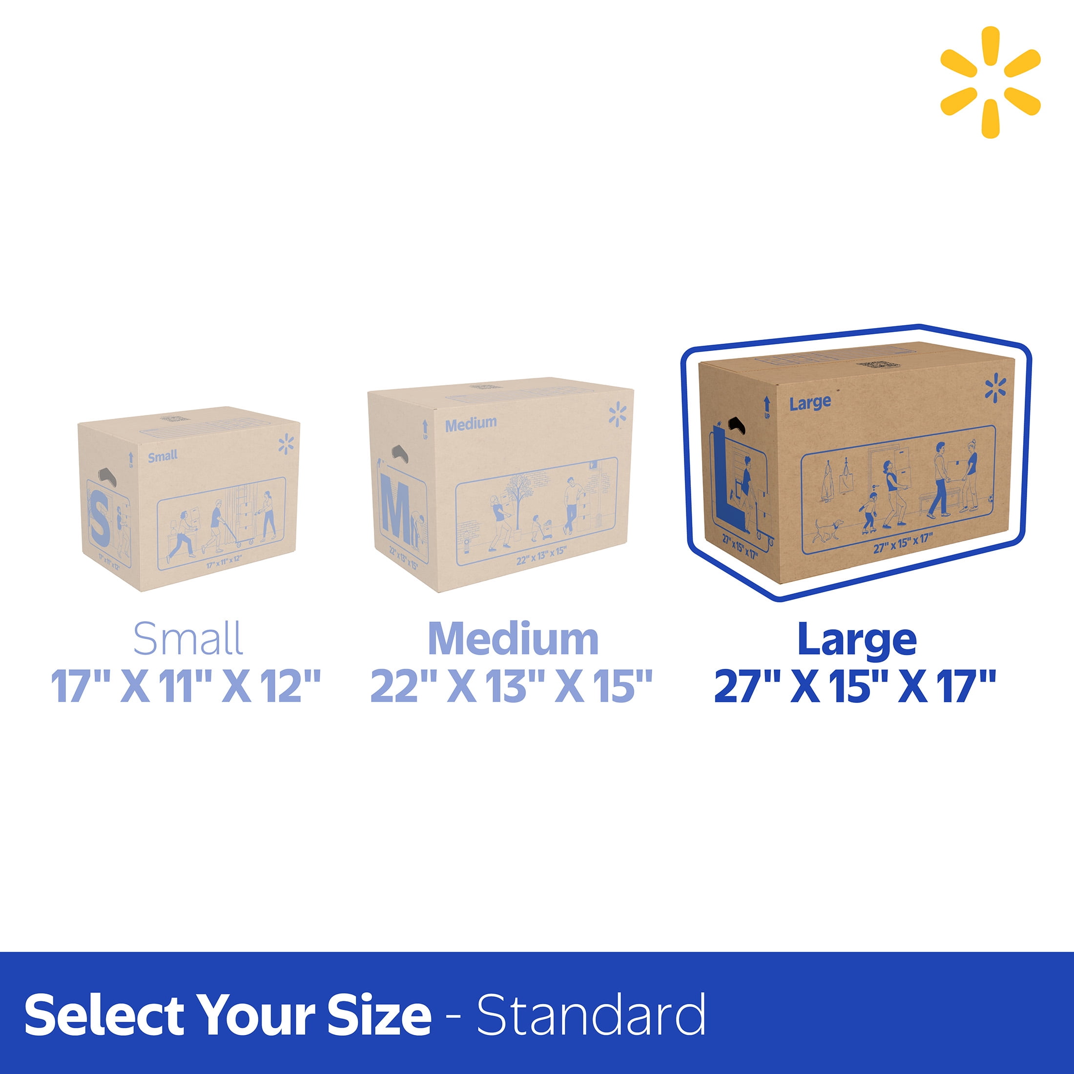 Walmart 27x15x17 Large Boxes, 150-CT Pallet
