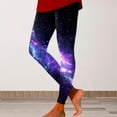 thumbnail image 2 of Gkeoshab Crz Yoga Women's Colorful 3D Space Print Yoga Pants Stretchy Polyester Spandex Printed Leggings Black L, 2 of 4