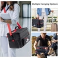 thumbnail image 5 of JUNCRAFT Medicine Bag Organizer, First Aid Kit Bags Empty, Pill Bottle Organizer Bag for Home, Large Medication Storage, Travel Carrying Case Medical Bag Empty, Emergency Kit Balck, 5 of 6