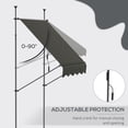 thumbnail image 5 of 5 Pack 4 Ft Manual Retractable Awning Freestanding Patio Shade UV Resistant Easy Installation for Window Door Dark Gray, 5 of 7