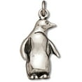 thumbnail image 1 of Sterling Silver 24" .8mm Box Chain 3D Standing Antarctica Penguin Flightless Bird Pendant Necklace, 1 of 2