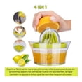 thumbnail image 2 of Exprimidor Jugo Manual Multifuncional Ele-Gate separador Rallador color Transparente c/ verde HOG.62, 2 of 6