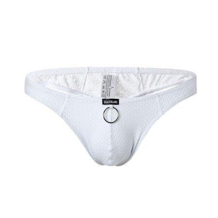 

ALSLIAO Mens Sexy G-String Panties Thong T-Back Underpants Underwear Breathable Lingerie White XL