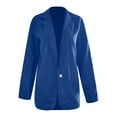 thumbnail image 1 of Vedolay Women's Coat Women's Plus Size Casual Long Sleeve Open Front Cardigan Work Office Blazer Jacket,Blue L, 1 of 4