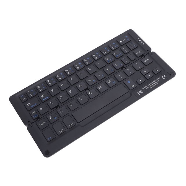 Foldable Keyboard, Folding Wireless Portable Keyboard with Magnetic Stand, 58 Keys Quiet Aluminum Alloy Lightweight Rechargeable for Tablets Phones