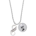 thumbnail image 1 of Delight Jewelry Silvertone God Gave Me You Infinity Sign Silvertone Script Initial Disc - I - Charm Necklace, 20"+3", 1 of 4