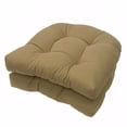 thumbnail image 5 of 2 Pack Waterproof Outdoor Chair Cushions, Thick Tufted U-Shaped Seat Cushions with Adjustable Ties for Garden Chairs, Patio Furniture, 19x19x4 Inches, 5 of 9