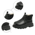 thumbnail image 5 of Girls Booties Kids British Style Ankel Boots Patchwork Colour Short Boots Girls Ankle Boots Black 6 Y-7 Y, 5 of 7