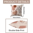 thumbnail image 2 of Boho Abstract Pillow Covers 18x18 Inch - Modern Design with Geometric Shapes and Earthy Botanical Elements, Chic Cushion Cases for Home Decor, 2 of 6