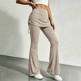thumbnail image 6 of WAGUTH Women's Skirted Flare Leggings High Waist Ruched Skirt Overlay Bootcut Yoga Pants with Drawstring for Tennis Golf Gym, 6 of 6