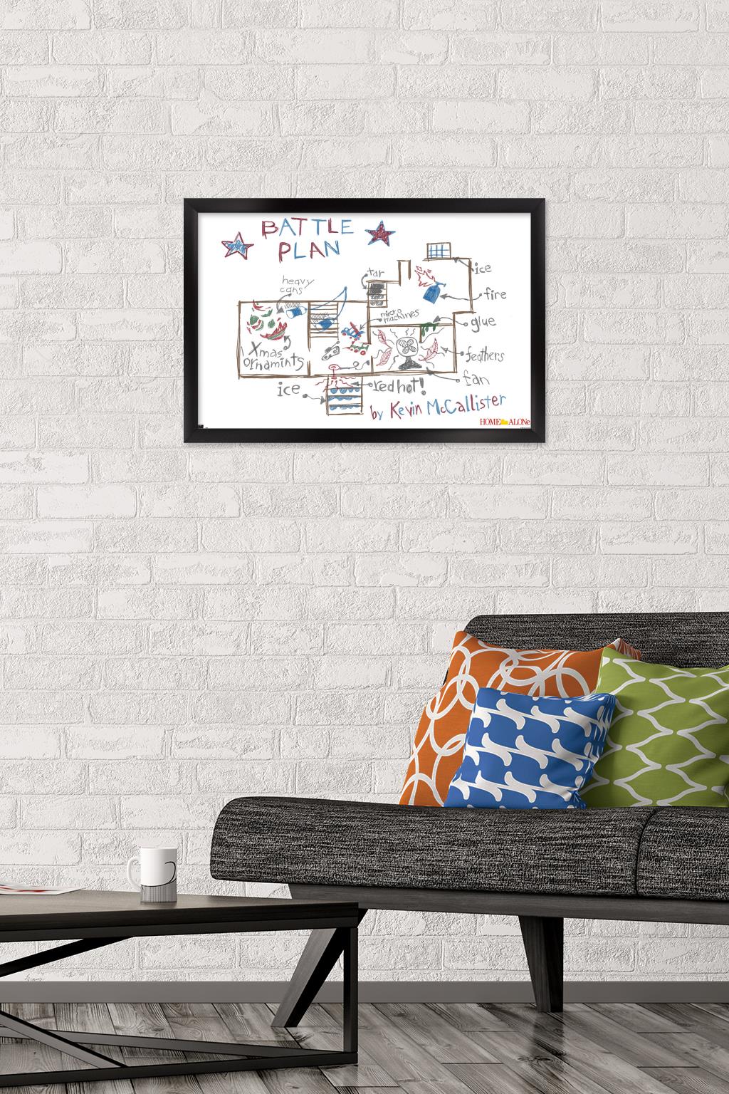 Home Alone - Map Wall Poster, 14.725" x 22.375", Framed - image 2 of 5