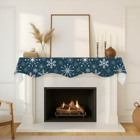 Christmas Holiday Fireplace Mantel Scarf | Sparkle | Mantle Runner