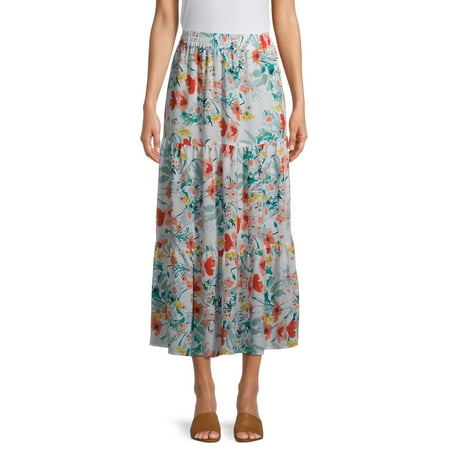 The Pioneer Woman Tiered Floral Maxi Skirt, Womens