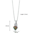 thumbnail image 2 of 1 ct Heart Shape Created Black Opal Pendant Necklace in Sterling Silver, 18", 2 of 2