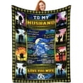 thumbnail image 1 of Gifts Blanket for Husband,to My Husband Gifts,Husband Gifts from Wife,Best Husband Gifts for Men,Future Husband Gifts,Valentine,Birthday,for Husband Throw Blanket 60"X80", 1 of 6