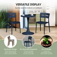 thumbnail image 2 of WestinTrends Playa Outdoor Modern Stackable Plastic Patio Dining Chairs (Set of 4), Navy Blue, 2 of 14
