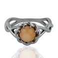 thumbnail image 1 of 925 Sterling Silver Natural Moonstone Twisted Ring Handmade Jewelry US-9, 1 of 3