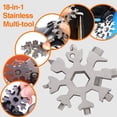 thumbnail image 5 of Flocon de Neige en Acier Inoxydable Multi-Outils, Design Portable 18-en-1 pour Porte-Clés, Aventures en Plein Air et Réparations Rapides en Déplacement, 5 of 5