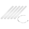 thumbnail image 1 of Uxcell 5 Pcs Plantillas de Pulsera de Aluminio 19/32″ x 6 Pulgadas Grabado Metal Estampado Plantillas de Pulsera Ajustables para Hacer Joyería DIY Artesanías Estampado de Metal, Plata, 1 of 6