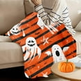 thumbnail image 5 of Xuniizn Halloween Throw Blanket Throw Size Cozy Fleece Blanket - 300GSM Ultra Soft Microfiber Printed Blanket for Halloween Decor, Halloween Gifts for Kids & Adults, 5 of 7