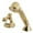 Polished Brass, variant on Kingston Brass KSK4301ALTR Deck Mount Hand Shower with Diverter for Roman Tub Faucet, Polished Chrome