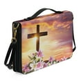 thumbnail image 2 of ZUXONGSY Easter Cross Lily Flower Print Large Bible Cover for Men Women Lightweight Bible Protector with Adjuatable Strap Multifunctional Bible Study Tools for Christian, -XL, 2 of 7