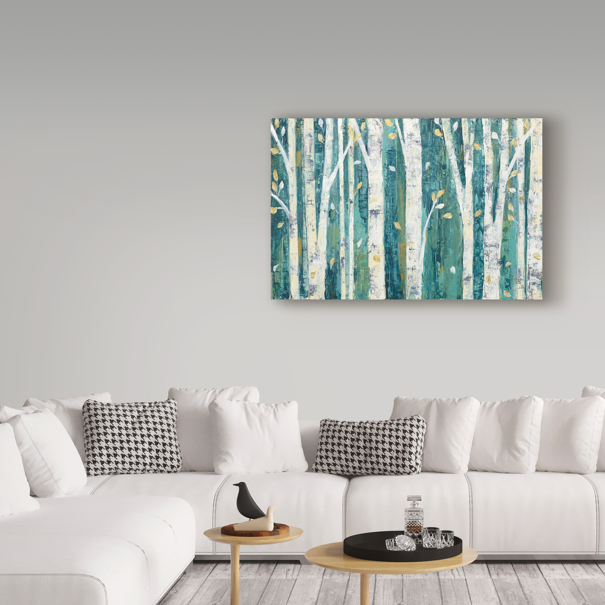 Trademark Fine Art 'Birches in Spring' Canvas Art by Julia Purinton
