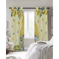 thumbnail image 4 of Yellow Lemons Blackout Curtains for Bedroom Living Room Darkening Curtains 90 Inch Cute Gnomes Summer Fruits Rustic Flowers Black Out Window Curtain Privacy Window Treatment Grommet Drapes 52"x90"x2, 4 of 9