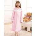 thumbnail image 3 of Aideaone Girl Nightgowns Lace Sleepwear Lightweight Nightdress Soft Princess Pajamas Dress white 4-12 Years, 3 of 8