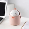 thumbnail image 4 of JZCHUNTOY Desktop Trash Can 1 Piece, Small Creative Cylindrical Waste Bin, Durable Lightweight Space Saving Garbage Container, Suitable for Bedroom Kitchen Office Desk Vanity Countertop Use, 4 of 6