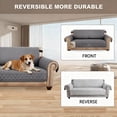 thumbnail image 4 of Behome Sofa Cover, Reversible Couch Cover for 3 Cushion Cover Pet Friendly Sofa Cover, Water Resistant Slipcover Furniture Protector with Non Slip Elastic Strap, Gray, 4 of 9