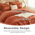 thumbnail image 6 of Davulos Tufted Comforter Set 7 Pieces Bed in a Bag Queen Size Shabby Chic Boho Comforter and Sheet Set with Pom Pom Textured Complete Bedding Set (Burnt Orange,Queen), 6 of 8