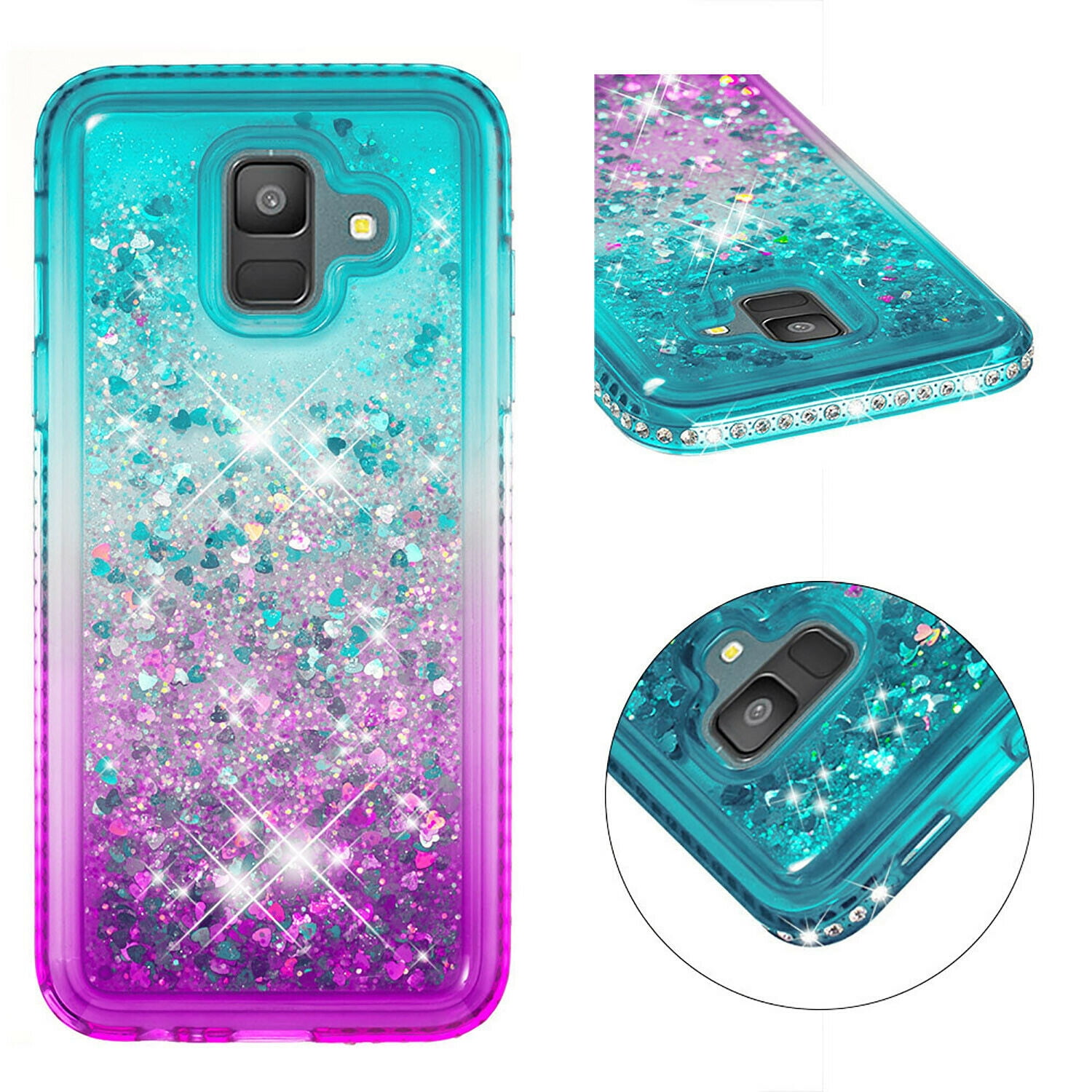 Glitter Phone Cases For Samsung Galaxy A6 Airium Quicksand Glitter