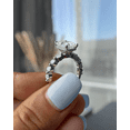 thumbnail image 5 of ESTE ORIGIN 4.85Ctw Lab-Grown Radiant Diamond Hidden Halo Ring with Side Stones in 14K White Gold for Women, 5 of 9