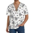 thumbnail image 3 of Wukai Funny Chicken Men's Casual Short-Sleeve Button Down Shirt - Lightweight Summer Dress Shirt for Daily Wear-XX-Large, 3 of 7