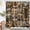 Brown, variant on Rustic Cabin Shower Curtain for Bathroom, Woodland Bear Deer Forest Mountain Pine Tree Design, Vintage Hunting Country Decor Set with 12 Hooks, 72x72 Inch