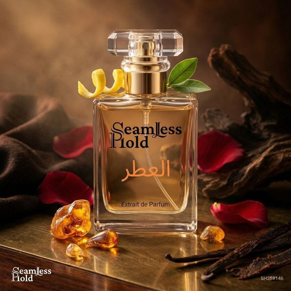 Seamless Hold Ambree Rouhani Silk Aura Amber Rose Patchouli Perfume for Women Parfum | Inspired Luxury Fragrance | Long-Lasting Scent - 1 oz (30 ml)