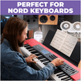 thumbnail image 4 of Liquid Stands Sheet Music Stand for Nord Keyboard -  Fits All Nord Grand Stages 76/88, Electros C1/C2/C2D, Piano, and More - Adjustable, Portable, Aluminum Music Stand for Sheet Music, 4 of 7