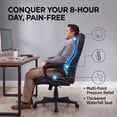 thumbnail image 2 of Vyrox High-Back Office Chair, Ergonomic PU Leather Desk Chair, Conference Chair with Adjustable Height & 360° Wheels, Brown, 2 of 9