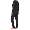 thumbnail image 5 of MOSHU Womens Pajama Sets Two Piece Thermal Underwear for Women Crew Neck Long Sleeve Tops and Leggings Lounge Sets, 5 of 12