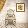 thumbnail image 3 of Goldberger, Jennifer 15x15 Gold Ornate Wood Framed with Double Matting Museum Art Print Titled - Bold Strokes II, 3 of 4