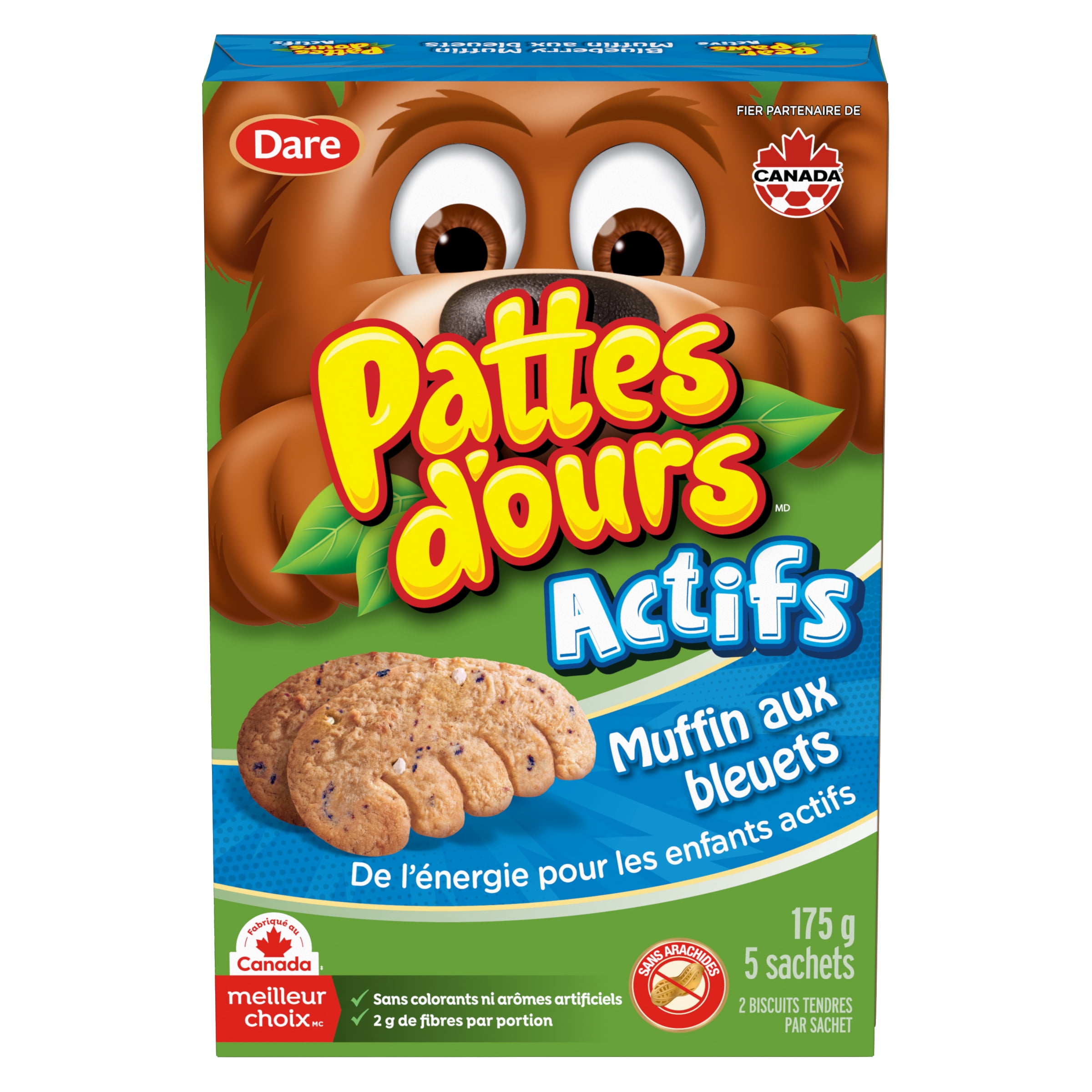 Bear Paws Active Blueberry Muffin 175g, Bear Paws Active Blueberry Muffin 175g