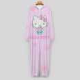thumbnail image 4 of Hello Kitty Unisex Onesie Pajamas Zipper Jumpsuit Hooded One Piece Sleepwear for Family Mens Womens, 4 of 8