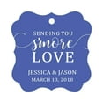 thumbnail image 1 of Darling Souvenir Custom Hang Tags Sending You S'More Love Favor Gift Tags Personalized Fancy Bonbonniere Tag-Cornflower Blue-100 Tags, 1 of 1