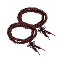 thumbnail image 1 of 2x Estiramiento de Madera 6mm 108 Buda Budista Oración Pulsera Mala, 1 of 9